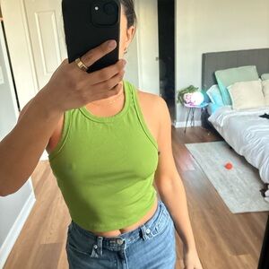 Green Sleeveless Top